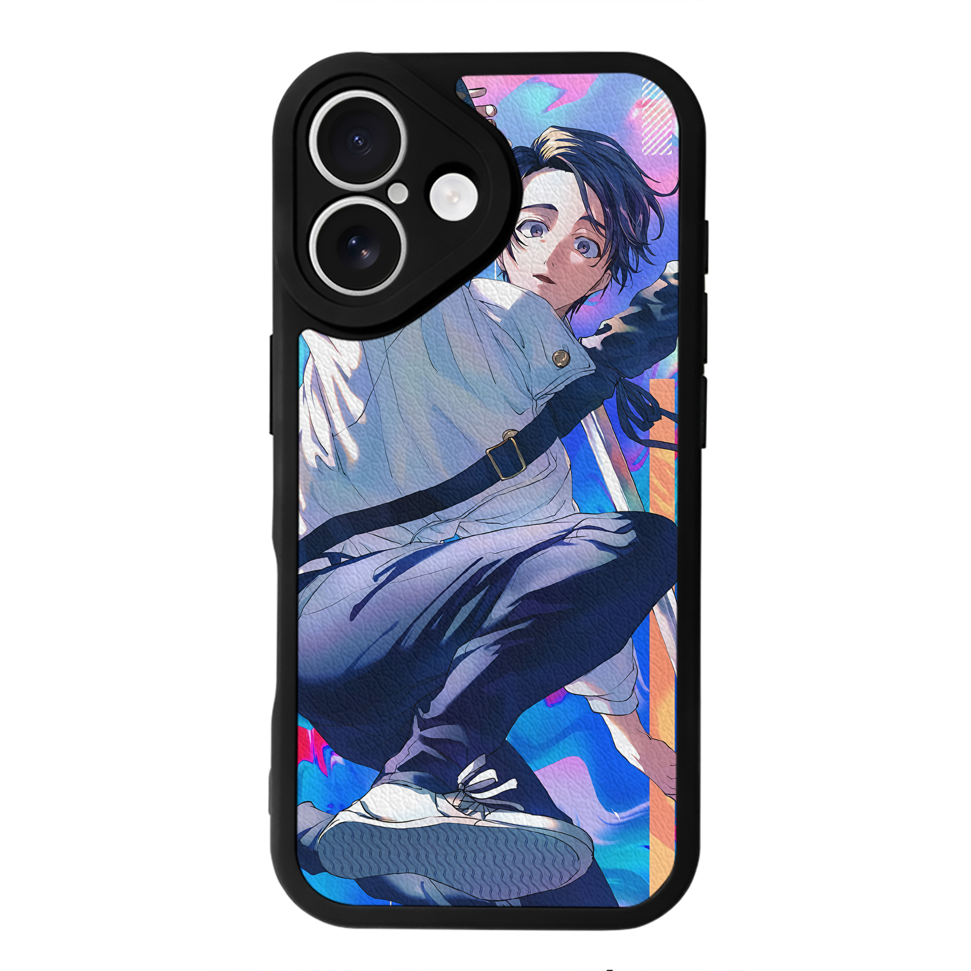 （画像用） 呪術廻戦 Jujutsu Kaisen 【iPhone 16シリーズ対応】シリコンスマホケース（レザー調） 材質：シリコン